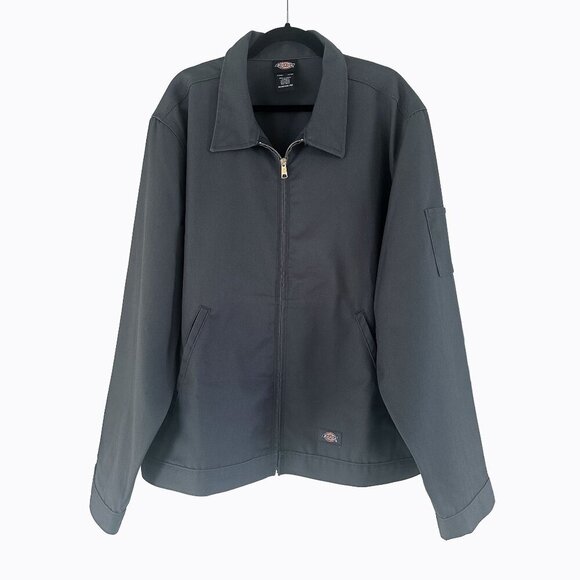 Dickies Men's Unlined Eisenhower Jacket Gray Authentic Workwear Military Sz 2XLR - Picture 1 of 11